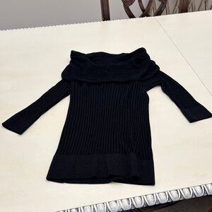 Takara Black Off-Shoulder Sweater